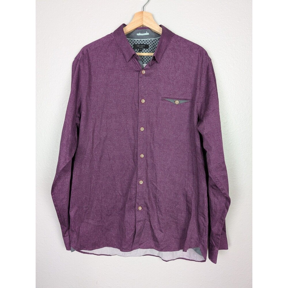 Ted Baker London Purple Button Down Shirt 2XL